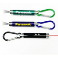 2-in-1 Laser Pointer w/ Dual LED Flashlight & Carabiner